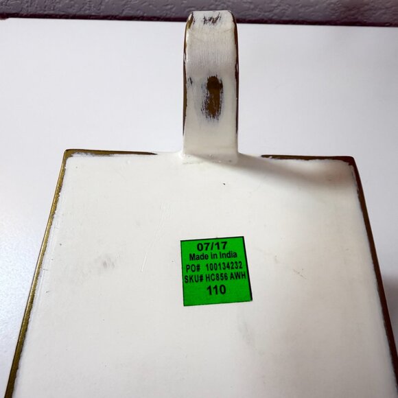 BALLARD DESIGNS Gift Box Stocking Hanger White Metal Bow Box RARE RETIRED! - Picture 10 of 15